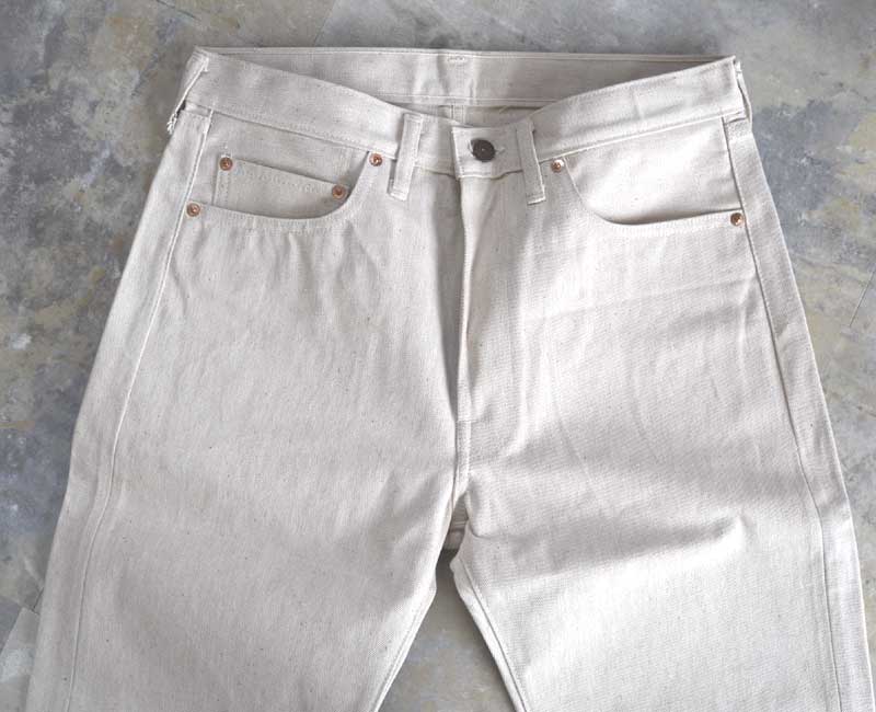 WH224-66M ：WAREHOUSEウエアハウス DENIMEドゥニーム ホワイトジーンズ Lot 224-66M (66MODEL) 【銅ボタン】