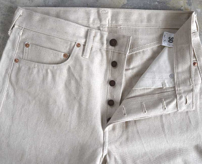 WH224-66M ：WAREHOUSEウエアハウス DENIMEドゥニーム ホワイトジーンズ Lot 224-66M (66MODEL) 【銅ボタン】