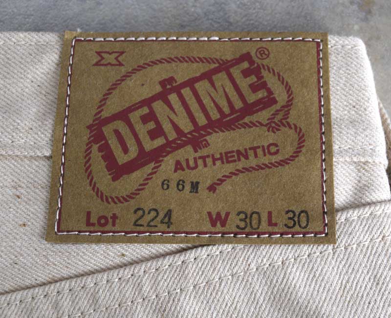 WH224-66M ：WAREHOUSEウエアハウス DENIMEドゥニーム ホワイトジーンズ Lot 224-66M (66MODEL) 【銅ボタン】