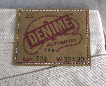 WH224-66M ：WAREHOUSEウエアハウス DENIMEドゥニーム ホワイトジーンズ Lot 224-66M (66MODEL) 【銅ボタン】