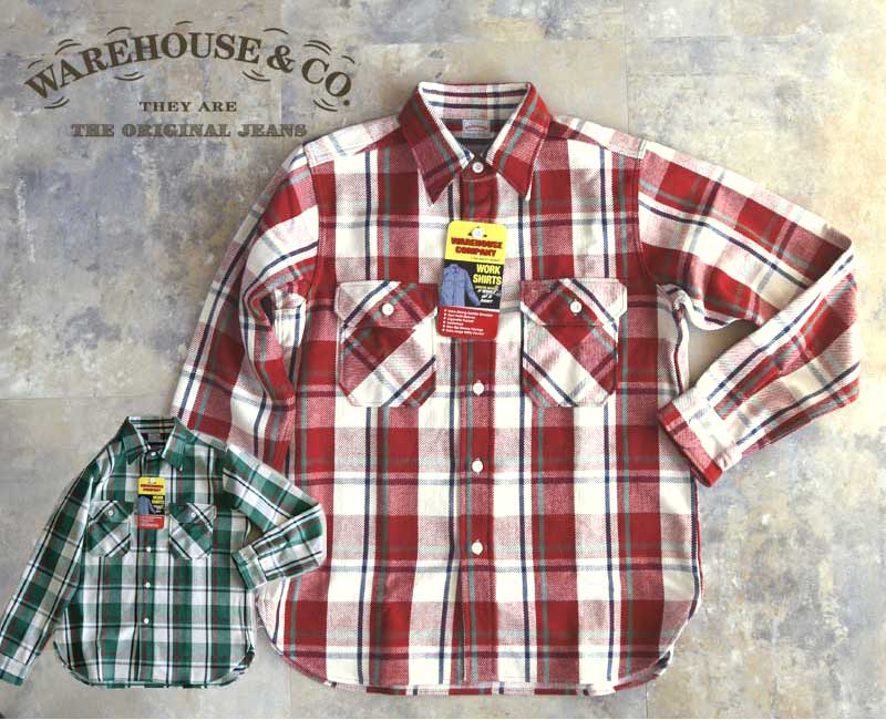 WAREHOUSE  FLANNEL SHIRTS C柄 ネルシャツ Lot3104