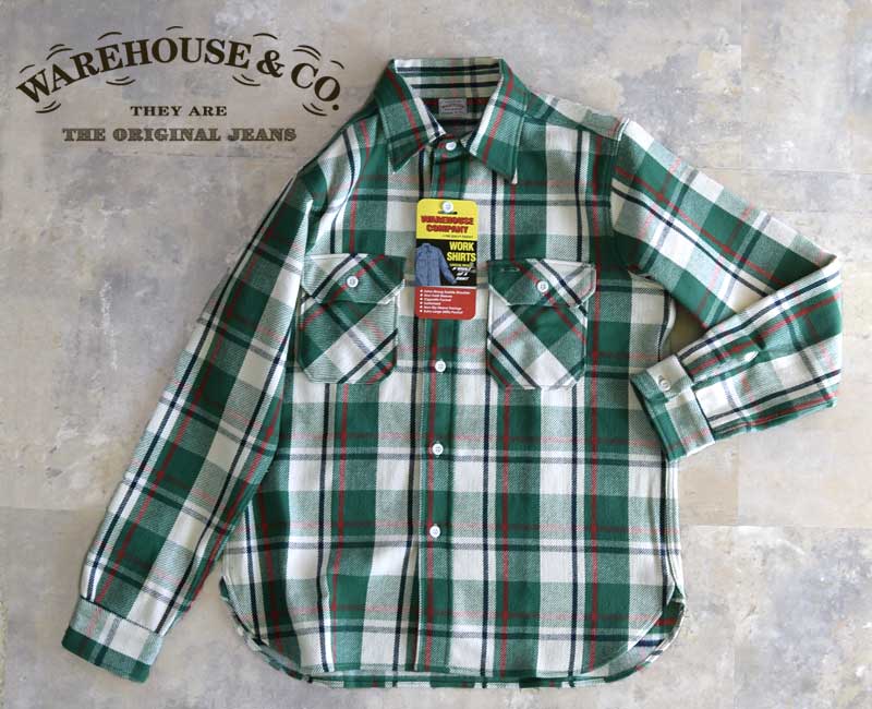 WAREHOUSE  FLANNEL SHIRTS C柄 ネルシャツ Lot3104