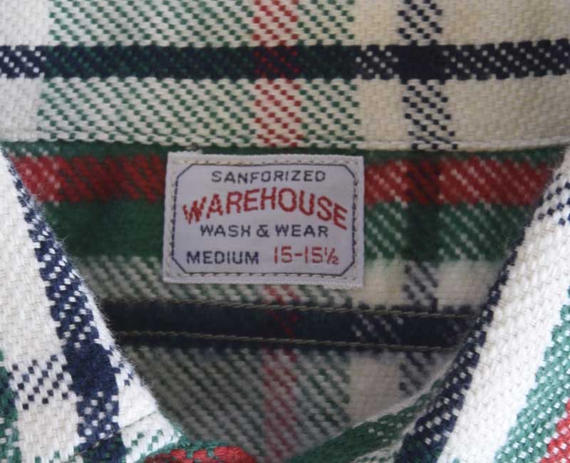 WAREHOUSE  FLANNEL SHIRTS C柄 ネルシャツ Lot3104