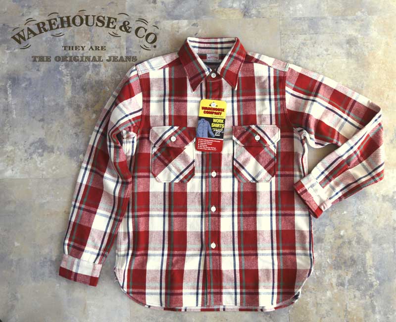 WAREHOUSE  FLANNEL SHIRTS C柄 ネルシャツ Lot3104