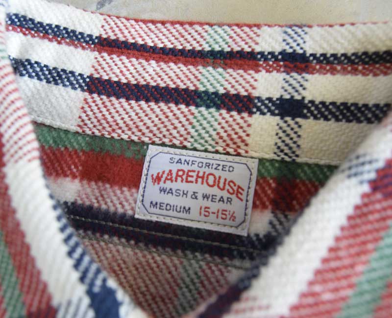 WAREHOUSE  FLANNEL SHIRTS C柄 ネルシャツ Lot3104
