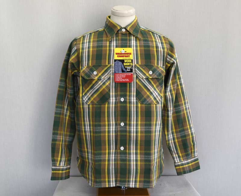 WAREHOUSE  FLANNEL SHIRTS E柄 D柄【2025 MODEL】OR1-NVY/BROWNネルシャツ Lot3104
