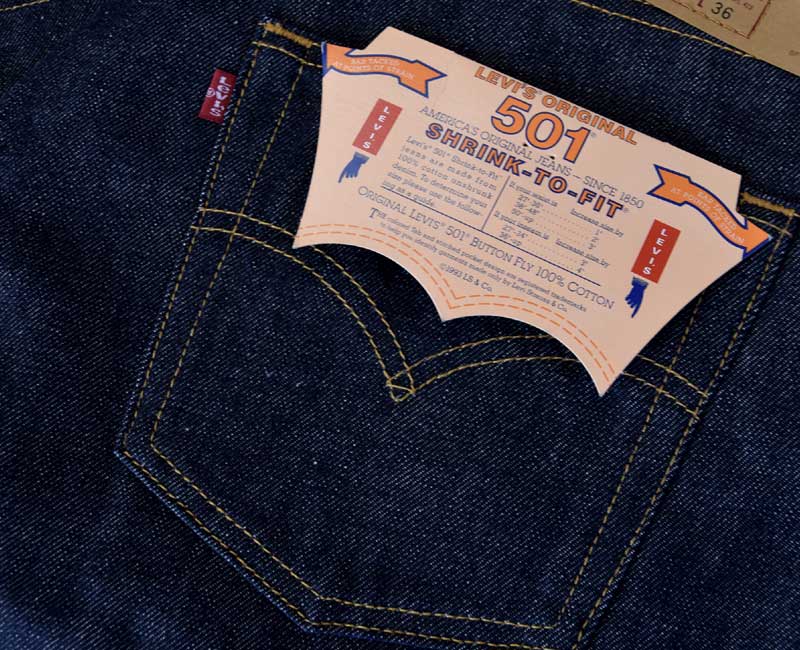 LEVI'S 501 xx REGULAR FIT STRAIGHT/501-01OR / Dead stock / Rigid
