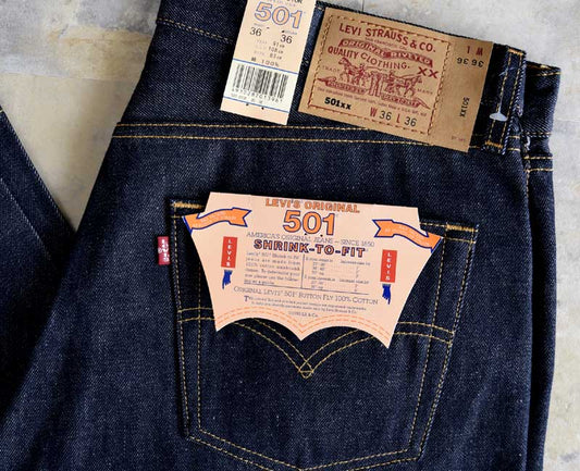 LEVI'S 501 xx REGULAR FIT STRAIGHT/501-01OR / Dead stock / Rigid