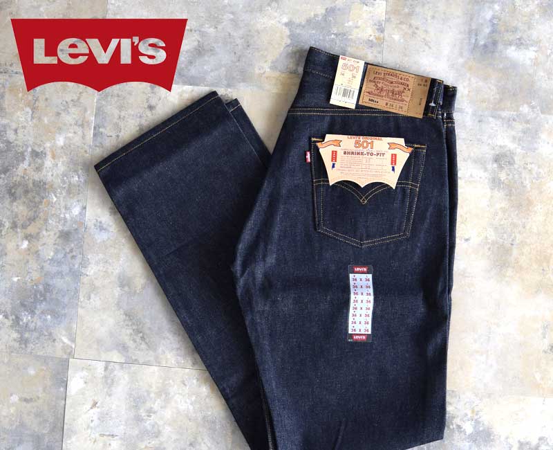 LEVI'S 501 xx REGULAR FIT STRAIGHT/501-01OR / Dead stock / Rigid