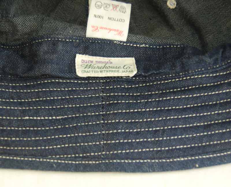 WAREHOUSE Lot 5200 DENIM ARMY HAT indigo denim