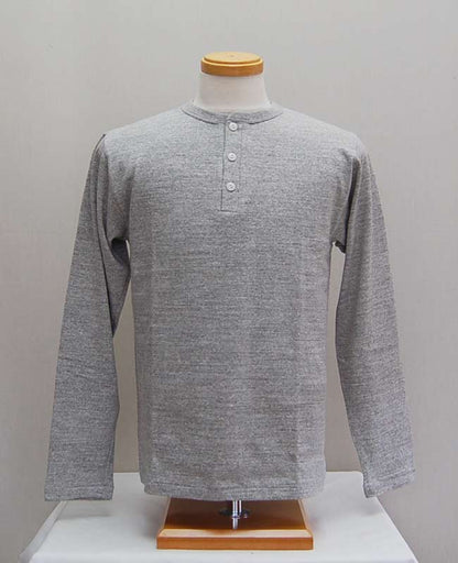 WAREHOUSE & CO. Lot 5907 ヘンリーネック ロングスリーブTシャツ 12番ムラ糸天竺 “シャドウボーダー”
