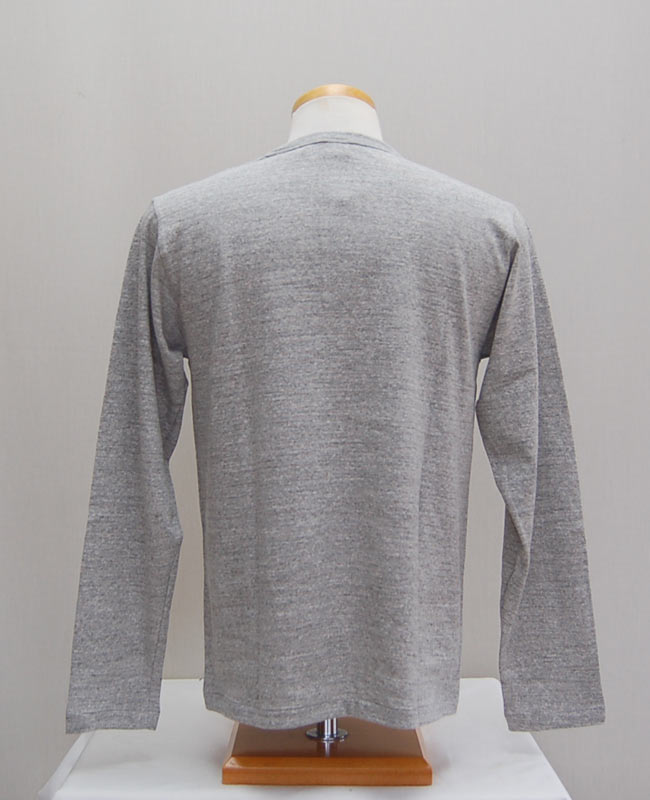 WAREHOUSE & CO. Lot 5907 ヘンリーネック ロングスリーブTシャツ 12番ムラ糸天竺 “シャドウボーダー”