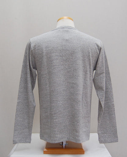 WAREHOUSE & CO. Lot 5907 ヘンリーネック ロングスリーブTシャツ 12番ムラ糸天竺 “シャドウボーダー”