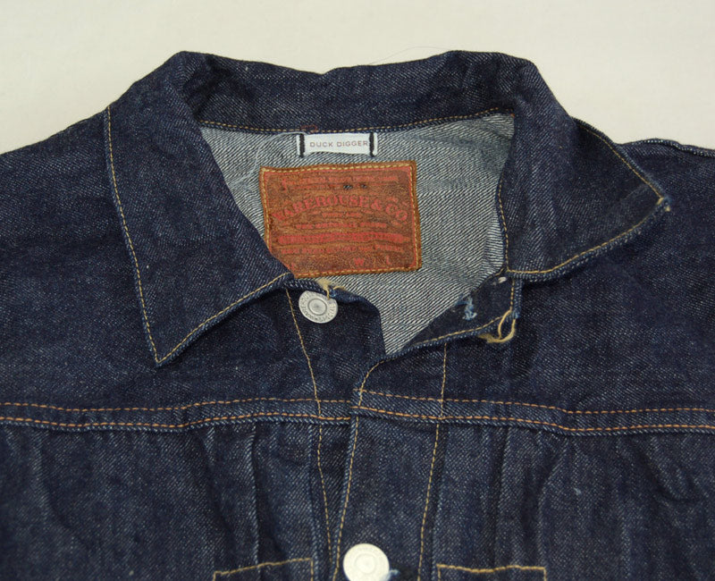 WH-DD2001-T-BACK ：WAREHOUSE Denim Jacket DD-2001(T BACK STYLE) DUCK DIGGER