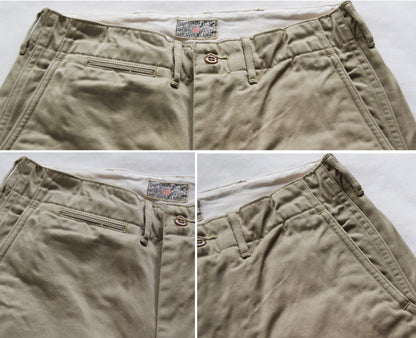 BR40025/ Buzz Ricksons  BR40025 / BUZZ RICKSON’S ORIGINAL SPEC. CHINOS KHAKI (ONE WASH)