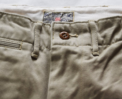 BR40025/ Buzz Ricksons  BR40025 / BUZZ RICKSON’S ORIGINAL SPEC. CHINOS KHAKI (ONE WASH)