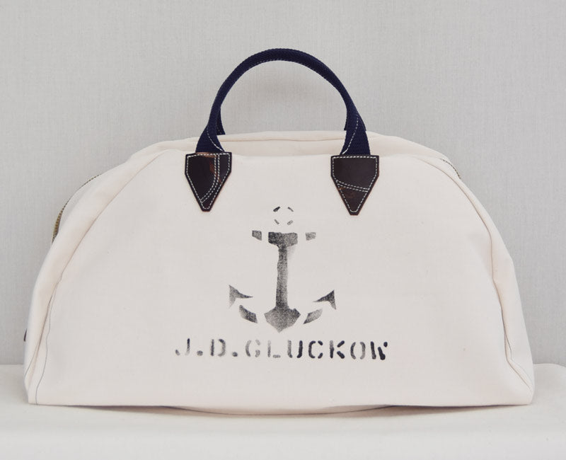 Warehouse & Co. John Gluckow Lot JG-B03 Sailor’s Transit Bag – Vintage Naval Canvas Duffel Bag Made in Japan