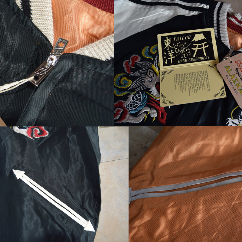 TAILOR TOYO テーラー東洋 TT15682-119 Acetate Souvenir Jacket “WHITE DRAGON × EAGLE” 1950年代初期モデル スカジャン