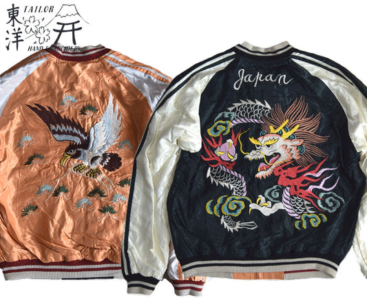 TAILOR TOYO テーラー東洋 TT15682-119 Acetate Souvenir Jacket “WHITE DRAGON × EAGLE” 1950年代初期モデル スカジャン