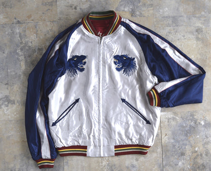 TT15790-170 ： TAILOR TOYO 東洋 Mid 1950s Style Acetate Souvenir Jacket 【EAGLE × BLUE TIGER】