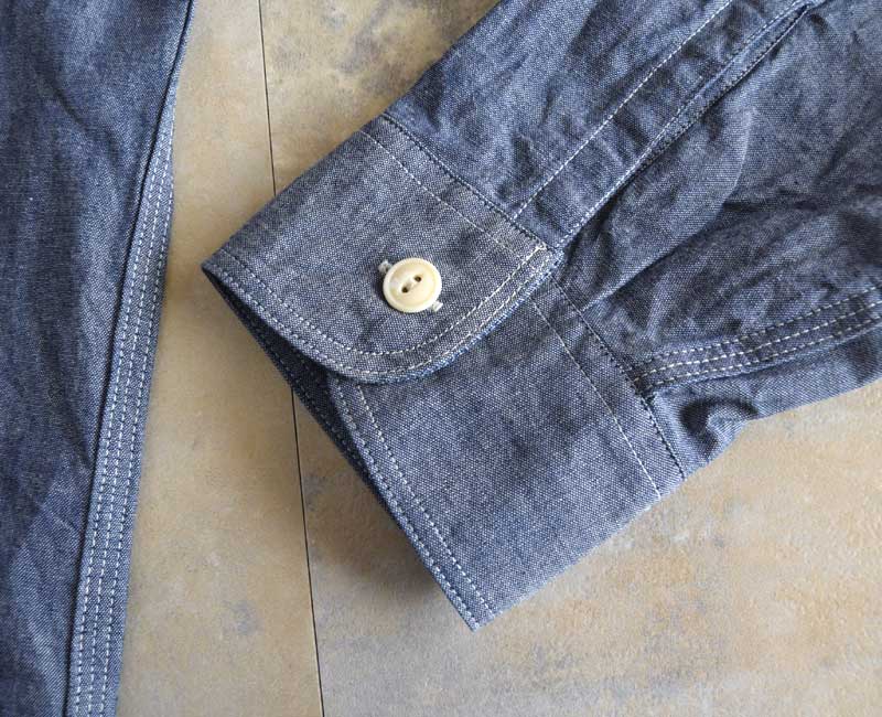 SUGAR CANE  BLUE CHAMBRAY WORK SHIRT (LONG SLEEVE) Lot No. SC27850