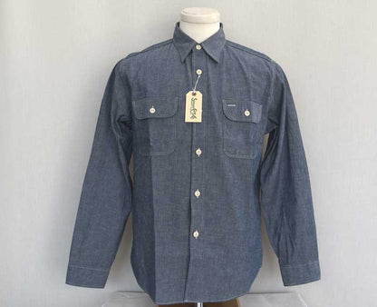 SUGAR CANE  BLUE CHAMBRAY WORK SHIRT (LONG SLEEVE) Lot No. SC27850